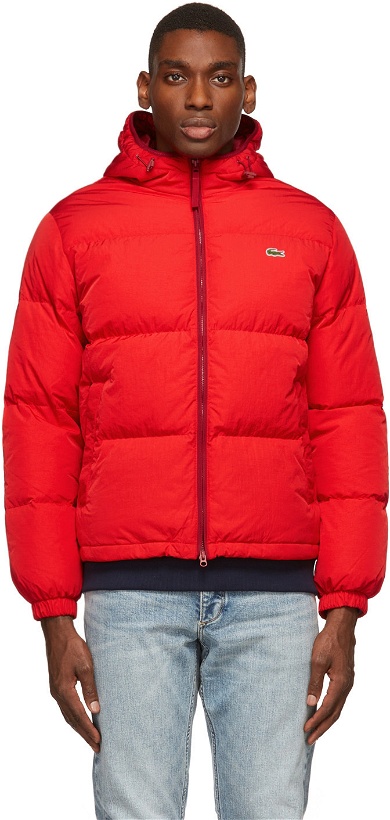 Photo: Lacoste Red Down Lightweight Puffer Jacket
