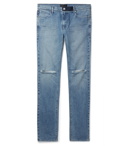 RtA - Skinny-Fit Distressed Denim Jeans - Blue