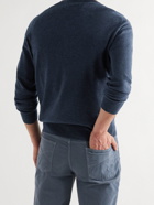 BRUNELLO CUCINELLI - Contrast-Tipped Cashmere Sweater - Blue