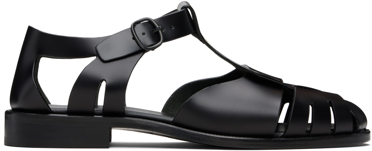 HEREU Black Pesca Sandals