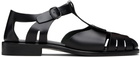 HEREU Black Pesca Sandals