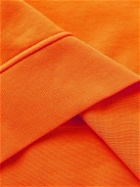 Stone Island - Logo-Appliquéd Garment-Dyed Cotton-Jersey Sweatshirt - Orange