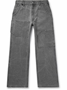 Acne Studios - Palma Straight-Leg Pigment-Dyed Cotton-Canvas Trousers - Gray
