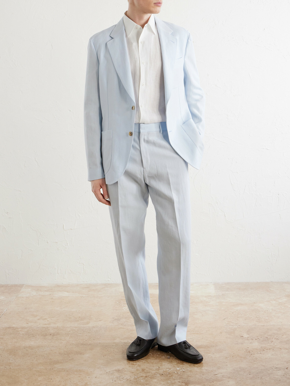 Paul Smith - Straight-Leg Linen Suit Trousers - Blue