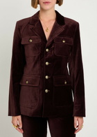 Paige Reign Velvet Jacket Aubergine