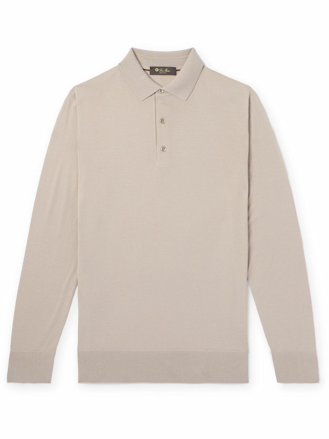 Loro Piana - Slim-Fit Wish® Wool Polo Shirt - Neutrals Loro Piana