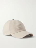 Zegna - Oasi Logo-Detailed Linen Baseball Cap - Neutrals