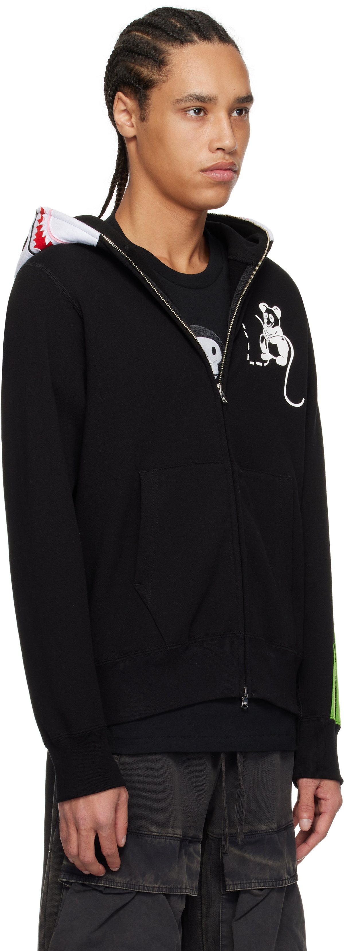BAPE Black Panda Full Zip Hoodie A Bathing Ape