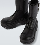Balenciaga Bulldozer debossed leather combat boots
