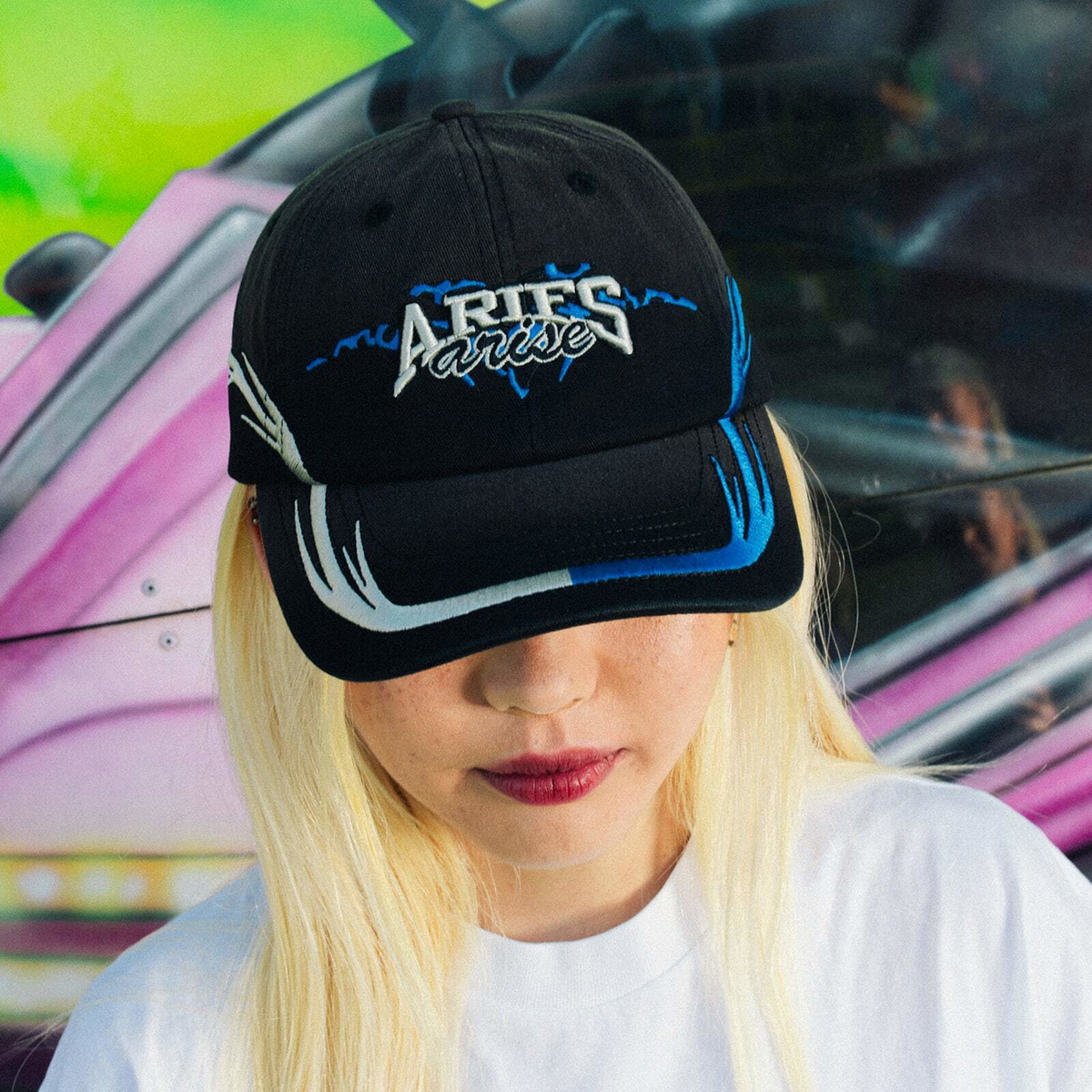 END. x Aries Moto Dodgem Cap in Black 