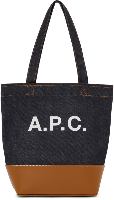 Photo: A.P.C. Indigo & Tan Small Axel Tote