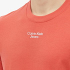 Calvin Klein Men's Stacked Logo T-Shirt in Rhubarb Red