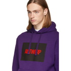 Vier Purple Box Logo Hoodie
