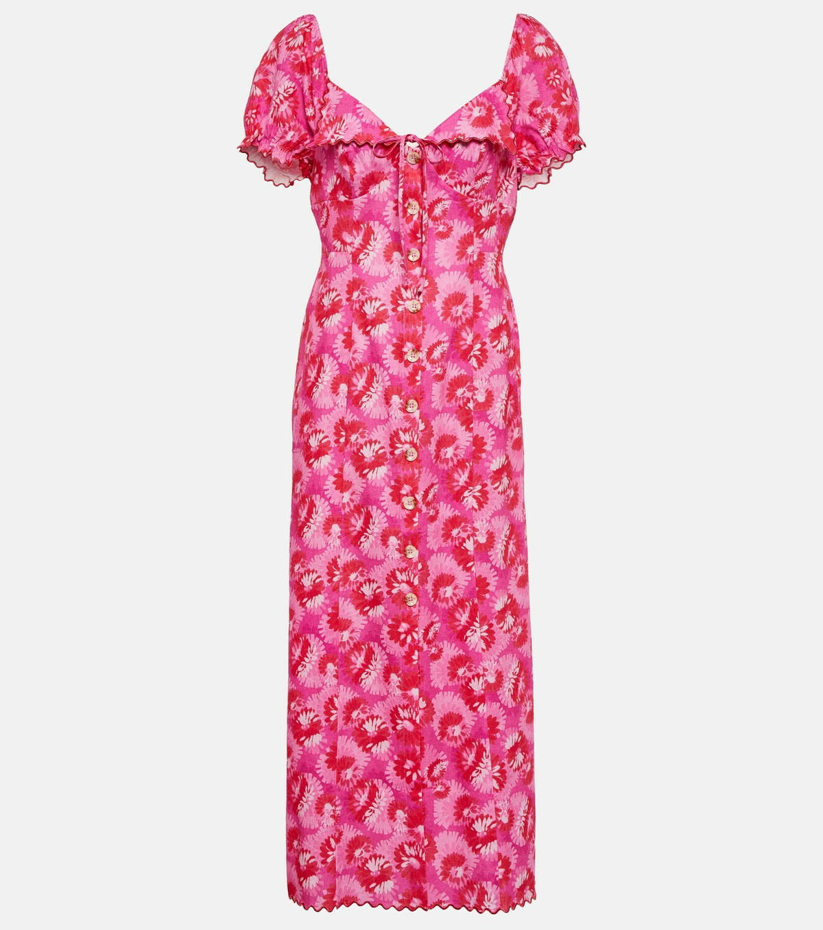 【Rixo】 Briellaプリントリネンブレンドミディドレス Rixo Briella printed linen-blend midi dress Rixo