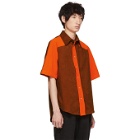 St-Henri SSENSE Exclusive Orange and Tan Corduroy Shirt