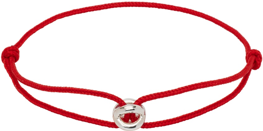 Photo: Le Gramme Red 'Le 1g' Entrelacs Cord Bracelet
