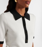 Nina Ricci Ribbed-knit polo shirt