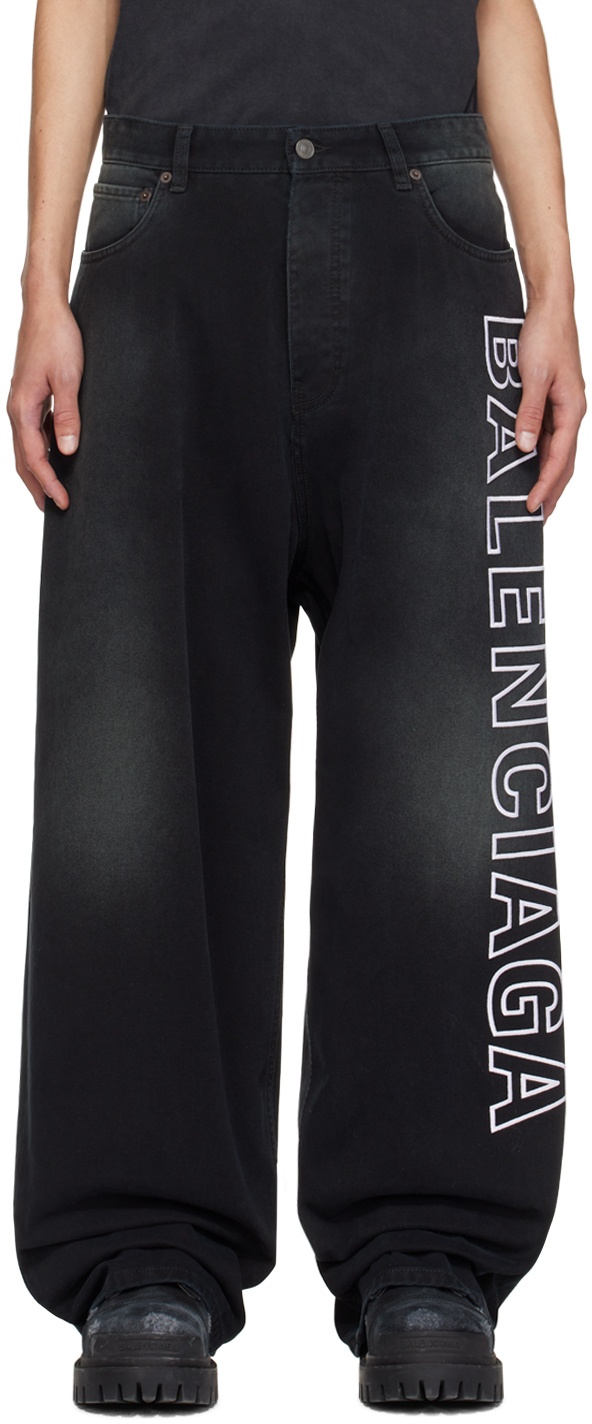 Photo: Balenciaga Black Outline Jeans