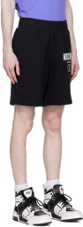 Moschino Black Double Smiley Shorts
