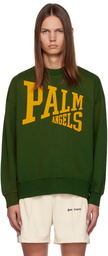 Palm Angels Green College Sweatshirt