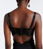 Dolce&Gabbana Lace-trimmed silk-blend midi dress