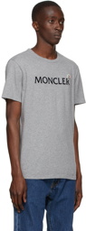 Moncler Grey Lettering Graphic T-Shirt