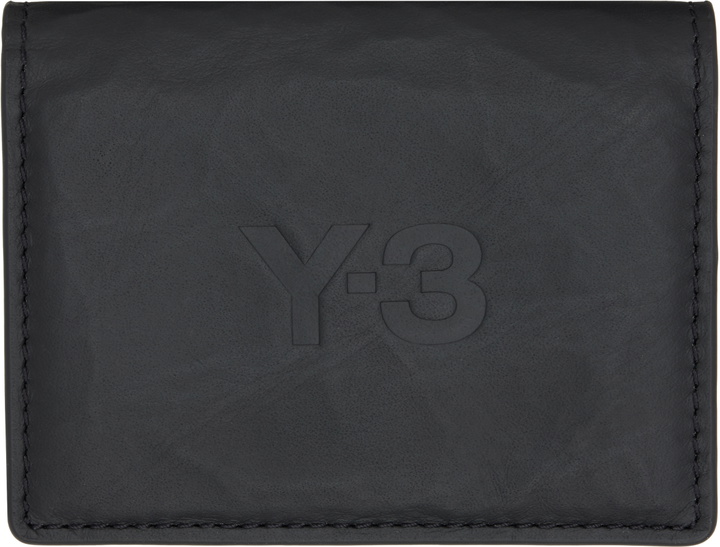 Photo: Y-3 Black Logo Leather Card Holder