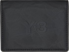 Y-3 Black Logo Leather Card Holder