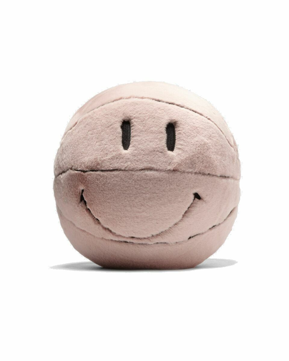 Photo: Market Smiley Sherpa Basketball Pillow Pink - Mens - Home Deco