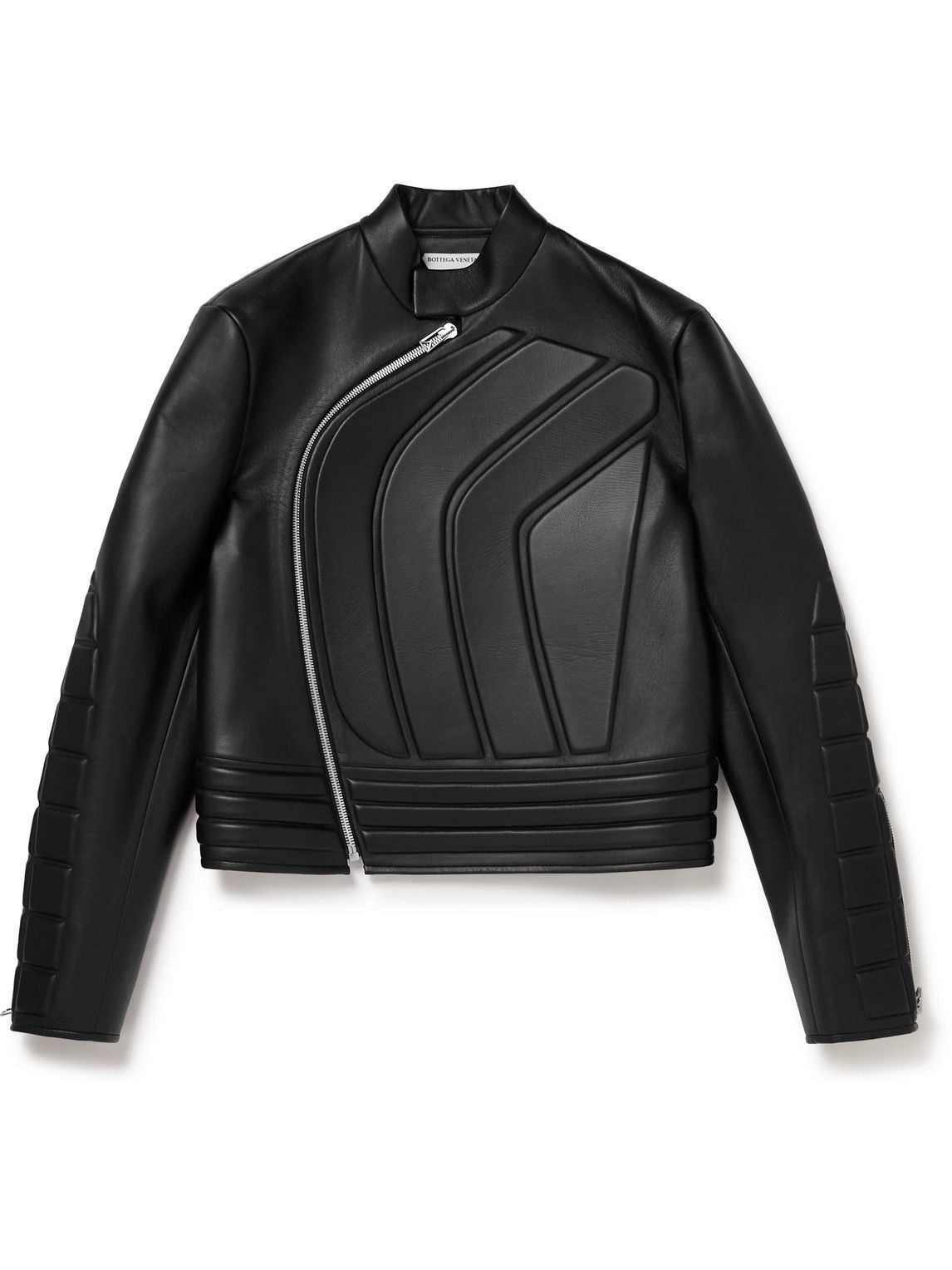 Photo: Bottega Veneta - Padded Leather Biker Jacket - Black