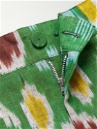 ERDEM - Lucas Straight-Leg Printed Cotton and Linen-Blend Bermuda Shorts - Green