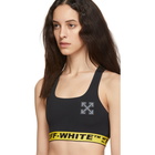 Off-White SSENSE Exclusive Black WORKOUT Jersey Sport Bra