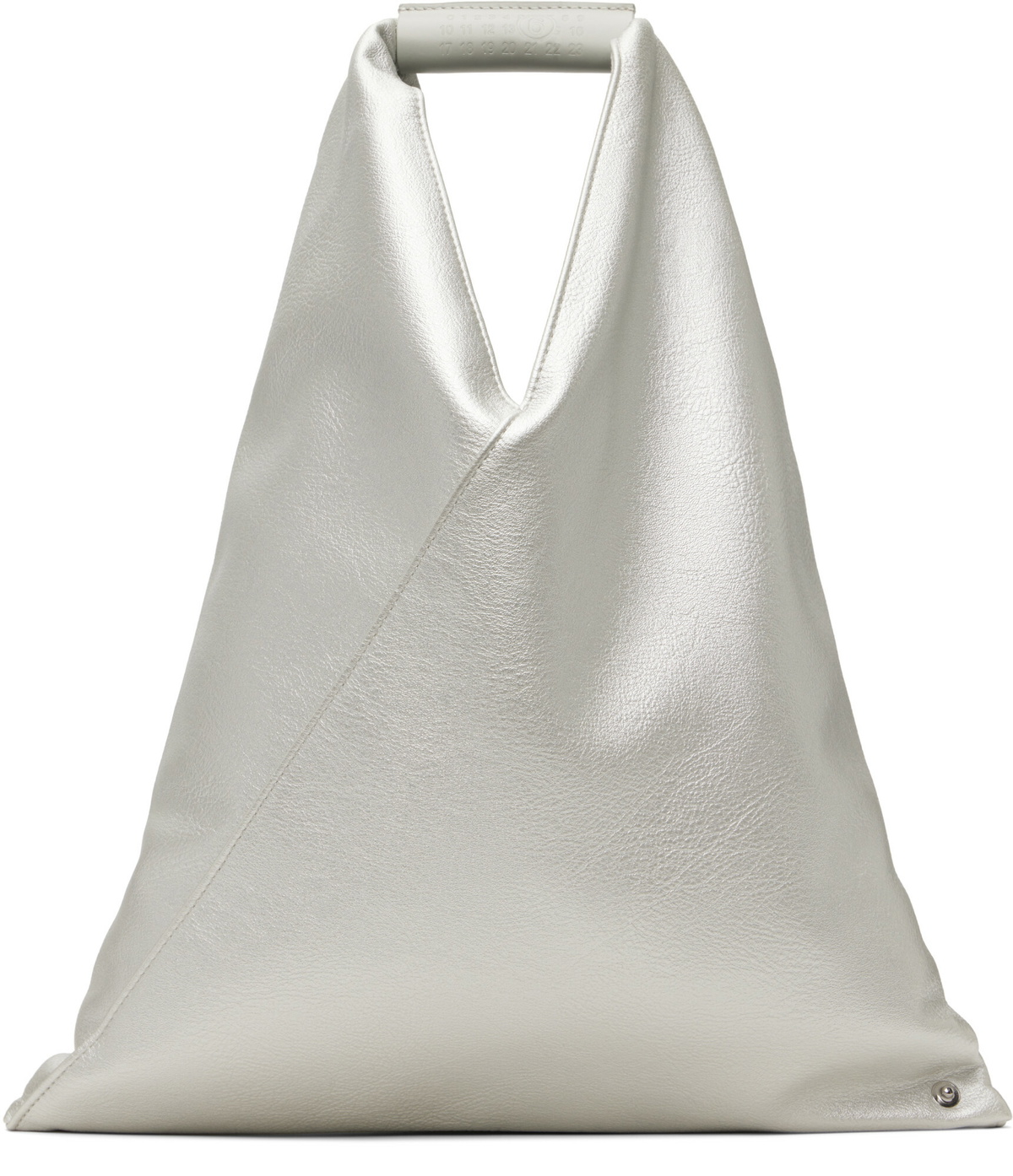 MM6 Maison Margiela Silver Small Triangle Tote