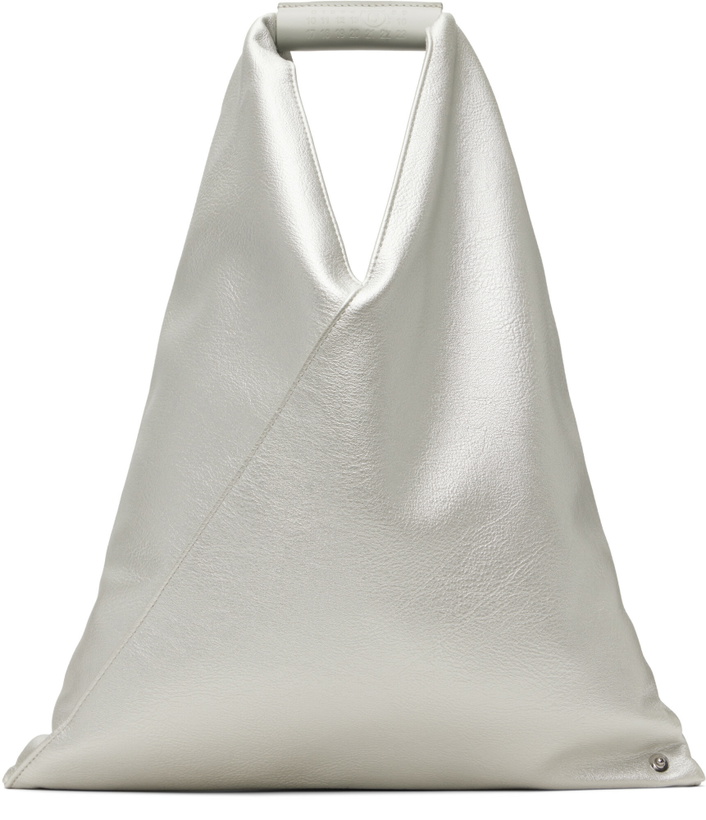 Photo: MM6 Maison Margiela Silver Small Triangle Tote