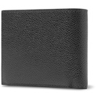 Thom Browne - Logo-Print Pebble-Grain Leather Billfold Wallet - Charcoal