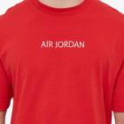 Air Jordan Men's Wordmark T-Shirt in Fire Red/Sail