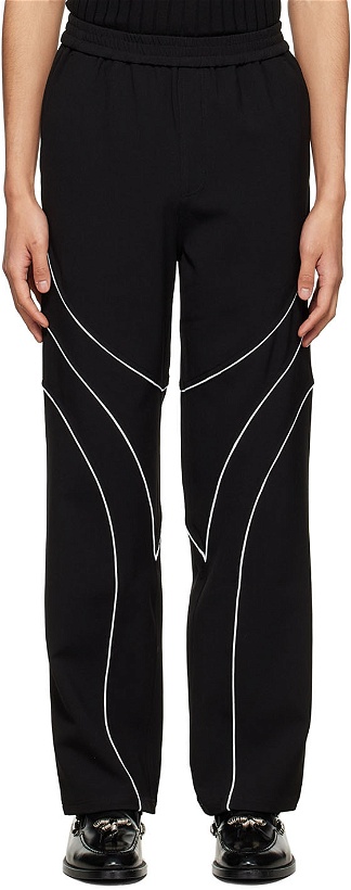 Photo: CALVINLUO Black Polyester Trousers