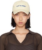 IDEA Beige 'CAT TO FEED' Cap