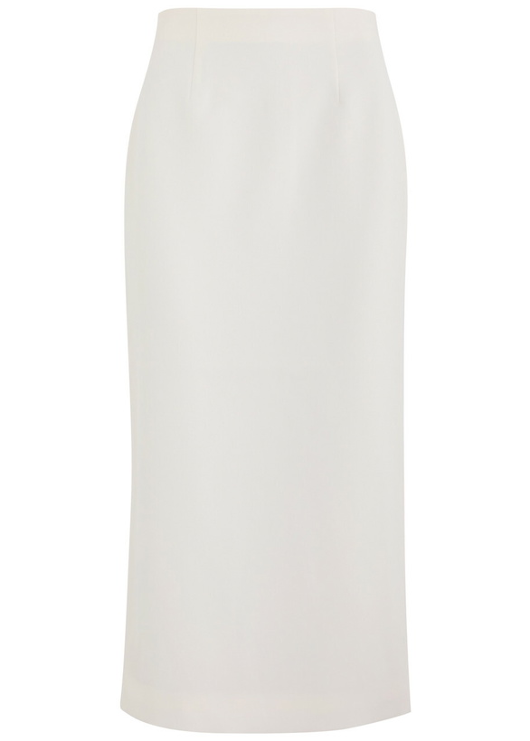 Photo: Roland Mouret Crepe Midi Skirt Cream