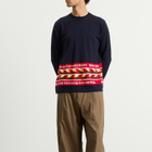 Comme des Garçons SHIRT Men's Football Scarf Knit in Navy