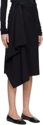 ALAINPAUL Black Extended Tailored Midi Skirt