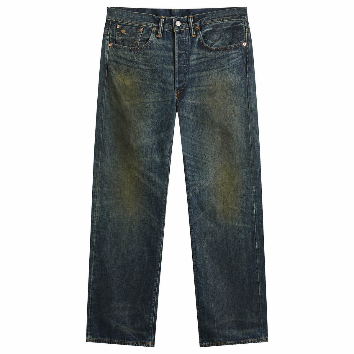 RRL Men's Low Straight Jean in Odessa Wash RRL