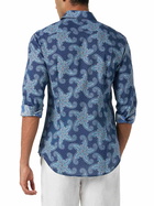 MC2 Saint Barth Man Muslin Cotton Sikelia Shirt With Paisley Star Print
