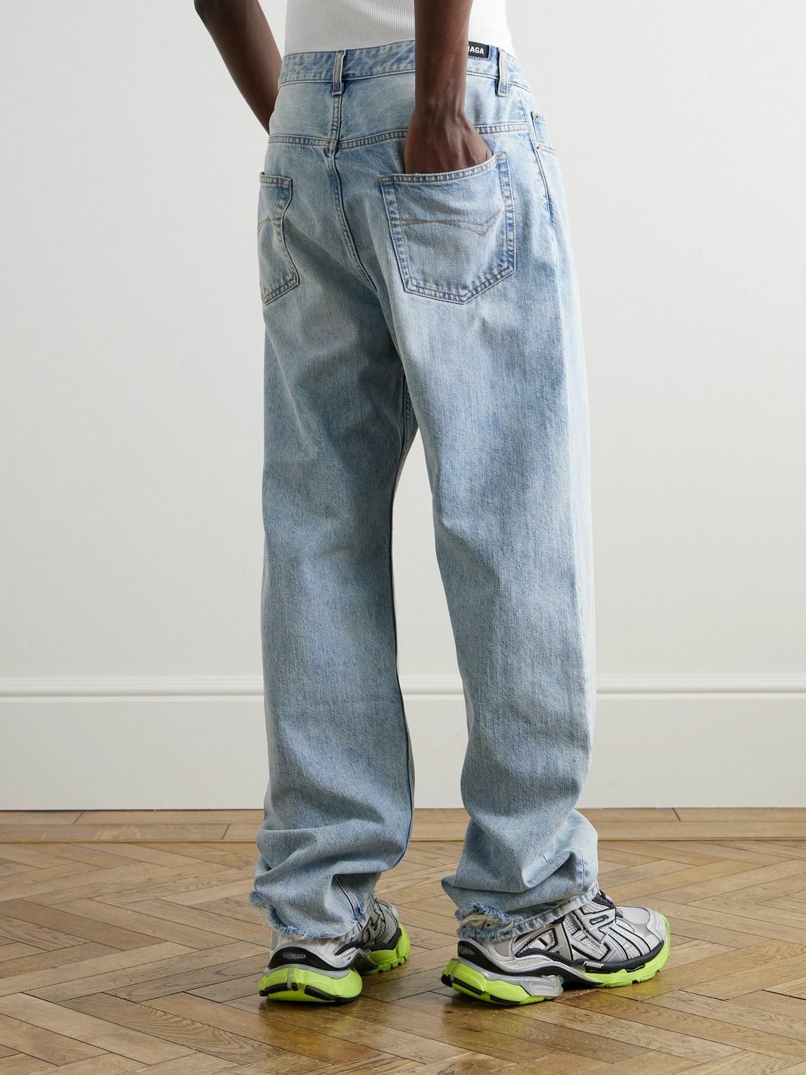 【関税&送料込】Balenciaga Straight Leg Jeans Balenciaga straight-leg Jeans | Blue | FARFETCH