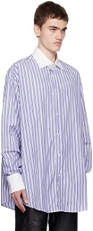 MM6 Maison Margiela Blue Striped Shirt