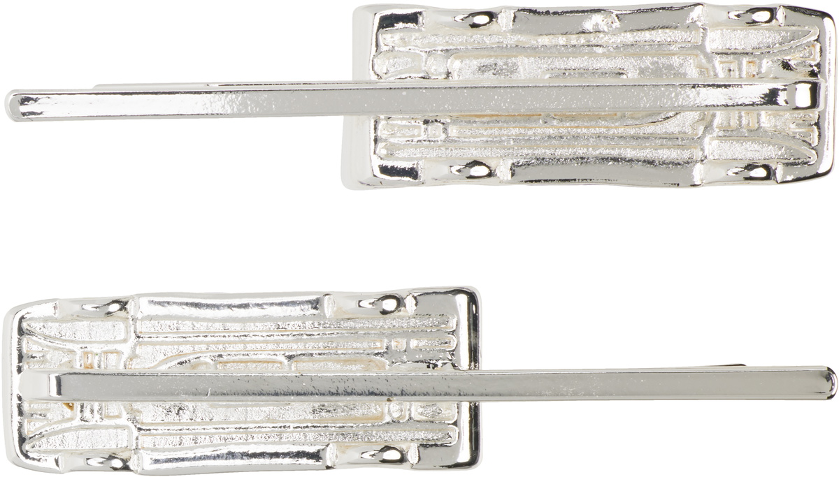 Marland Backus Silver & Navy Traffic Jam Hairpin Set