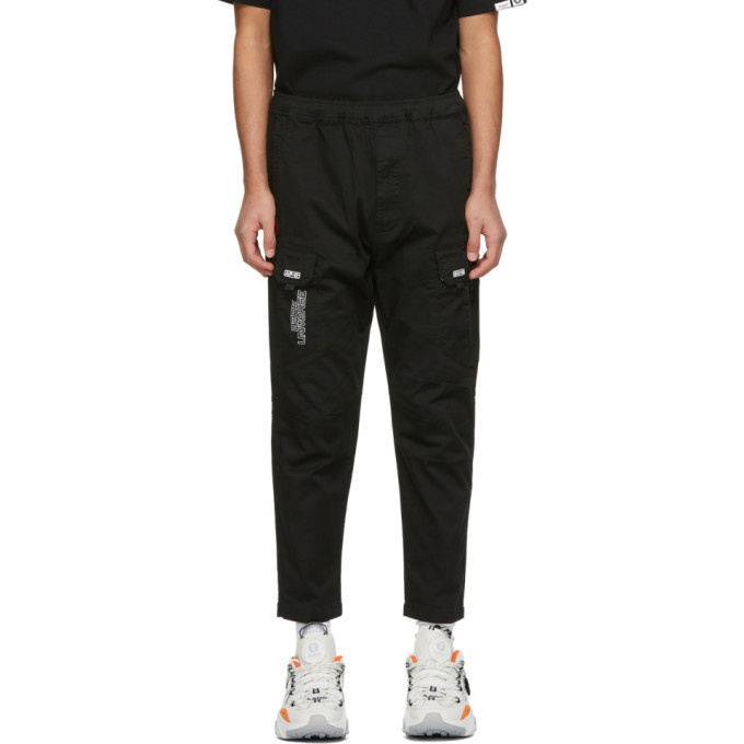 AAPE by A Bathing Ape Black Logo Cargo Pants AAPE by A Bathing Ape