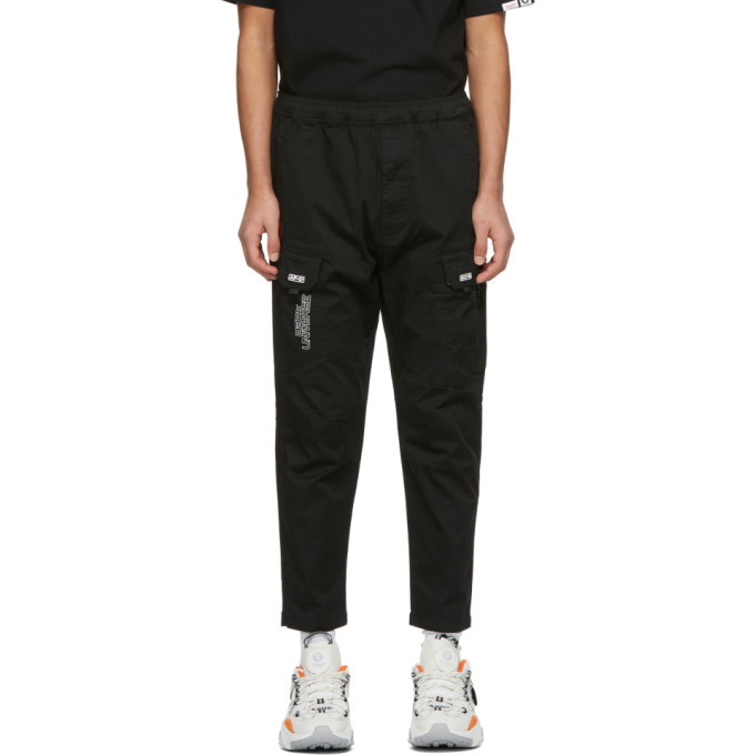 Photo: AAPE by A Bathing Ape Black Logo Cargo Pants