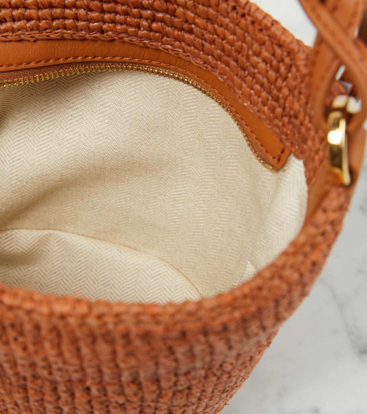 Loewe Slit Small raffia crossbody bag Loewe