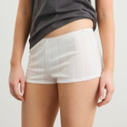 Anine Bing Women's Fran Pointelle Boyshorts in Off White